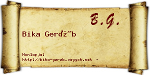Bika Geréb névjegykártya